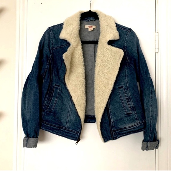 Sherpa Collar Denim Jacket - Picture 1 of 3